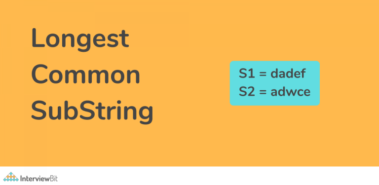 longest-common-substring-interviewbit